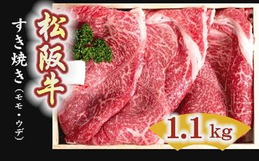 【5-1】松阪牛　すき焼き肉（モモ、ウデ） 1100g