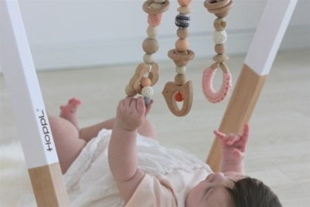 ND-6 HOPPL（ホップル）　ベビージムセット（シーグリーン）・ハンギングトイ（ブルー）