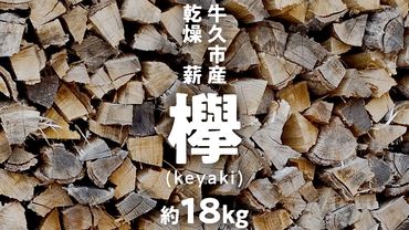 牛久市産 乾燥 薪 欅 ( けやき ) 約 18kg 天然木 マキ 乾燥薪 広葉樹 キャンプ アウトドア 焚火 焚き火 薪ストーブ 暖炉 たき火 野外 屋外 バーベキュー薪 ピザ窯の薪 グリル焼 [DP009us]