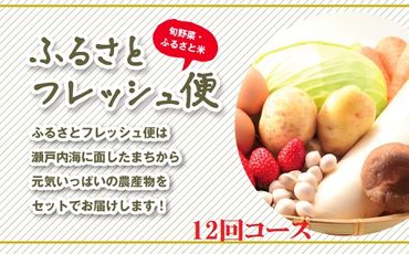 ふるさとフレッシュ便(旬野菜・ふるさと米)12回コース