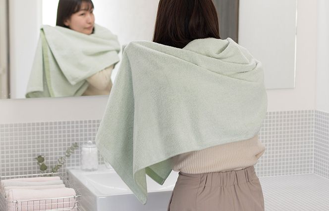 G2030 【スピード発送】ハレバスタオル1枚フェイスタオル2枚（ティーグリーン）