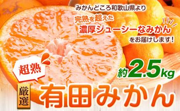 ＜先行予約＞厳選　超熟有田みかん2kg+60g（傷み補償分）【自分史上一番みかん】【光センサー選果】池田鹿蔵農園@日高町（池田農園株式会社）《11月上旬-12月末頃出荷》和歌山県 日高町【配送不可地域あり】---wsh_idn67_11j12m_24_7000_2kg---