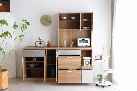 TMモデロ 90カウンター SNA 【食器棚 食器 ダイニングボード 家具 国産 家電収納庫 ダイニング】(H060656)