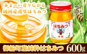 熊本県御船町産 純粋はちみつ600g 御船町観光協会《30日以内に出荷予定(土日祝日除く)》 国産 山野蜜 緒方ミツバチ研究所---mifune_imk_1_600g---
