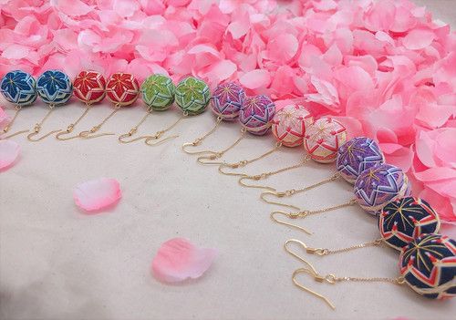 【ピアス】御殿場支え愛セット　ーブルーティー2袋・桜彩SAYAてまりー