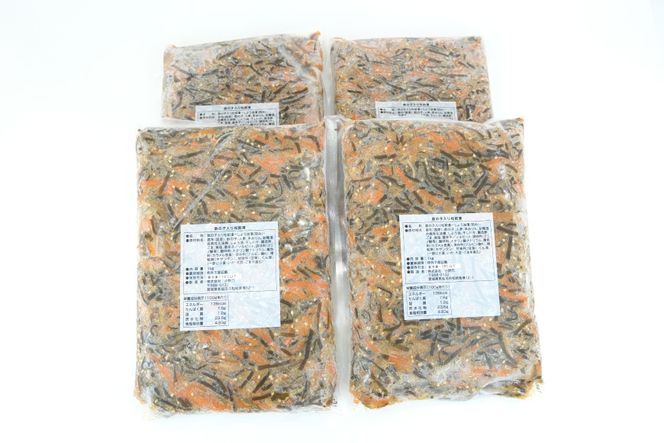 数の子入り 松前漬 4kg（1kg×4p）冷凍 [小野万 宮城県 気仙沼市 20564651] 松前漬け 酒の肴 おつまみ おかず ご飯のお供 漬物