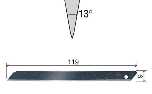 H8-105 プロ用カッター 職専カッター＋替刃(黒刃)セット 【ロング38】 ◇ 貝印 (D-002＋BD-38-50)
