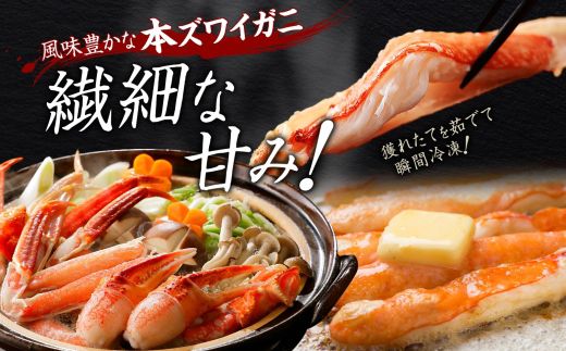 1522. ズワイガニ足 800g 約2-3人前 食べ方ガイド・専用ハサミ付 カニ かに 蟹 ずわい蟹 蟹肉 ボイル済み 送料無料 期間限定 数量限定 北海道 弟子屈町