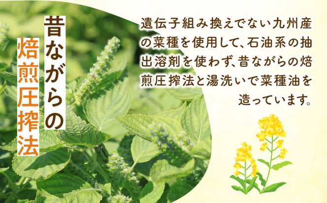【全12回定期便】一番搾り 菜の花油 + 菜の花 サラダ油 各2本《築上町》【農事組合法人　湊営農組合】[ABAQ063]