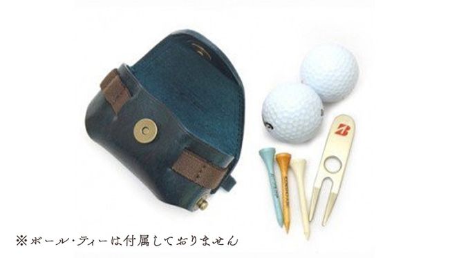 【サイフ工房ANDOU】ゴルフボールケース・横型＜ナイトブルー・ブラウン・オータムレッドから選択＞[AH003us]