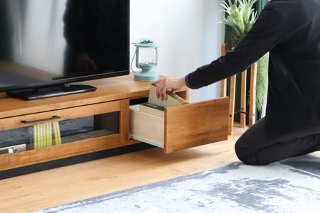 アダムロ 140ローボード LBR 【テレビ台 テレビ TV ローボード リビング用 収納家具 AV機器収納 国産】(H060665)