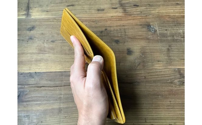 【9色から選べるカラー】レザー折り財布 小物 レザー 牛革 革 日本製 ハンドメイド 財布 本革 H179-006