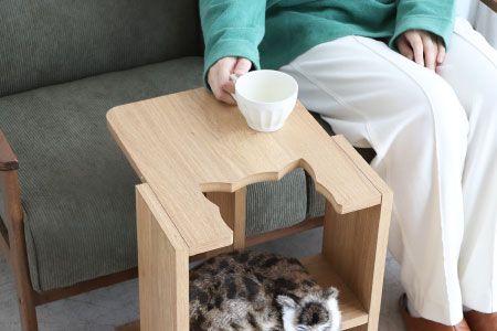 【東馬家具】TRM014 そばにいるよ サイドテーブル 【テーブル デスク 机 家具 国産 完成品】(H060431)