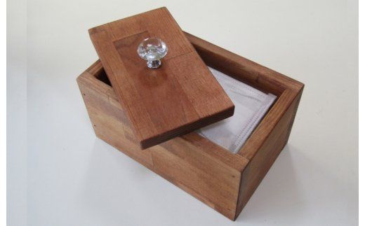 099H2091 手作り木製マスクストッカー「チェリー」クリスタルノブ仕様