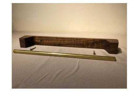 木の存在感がある｢タオルかけ｣(ウォルナット)【GOODWOODWORKS】_HA0414