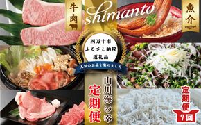 R6-068．【7ヵ月連続定期便】四万十市人気魚介＆お肉返礼品