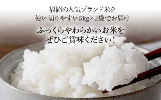 福岡県産ブランド米「夢つくし」白米　計10kg(5kg×2袋)