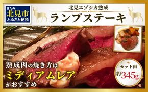 北見エゾシカ熟成 ドライエイジング ランプステーキ ( お肉 肉 にく 鹿肉 熟成 ジビエ ステーキ カット肉 ランプ エゾシカ BBQ バーベキュー 焼肉 焼き肉 北海道 数量限定 )【025-0004】