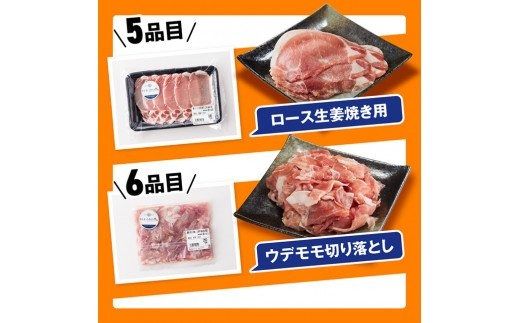 さんきょうみらい豚満喫セット（精肉） 【 満喫 セット 精肉 豚肉 宮崎県産 川南町産 バラ 肩ロース ウデ モモ しゃぶしゃぶ スライス 】 [E0102b]