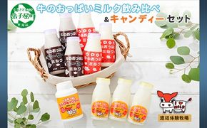 783.牛のおっぱいミルク 3本 コーヒーミルク3本 のむヨーグルト3本 計9本 おっぱいミルクキャンディー1個 セット 牛乳 生乳 ミルク 牛 酪農 飲料 しぼりたて 珈琲 ヨーグルト 飴 お取り寄せ ギフト gift まとめ買い 北海道 弟子屈町