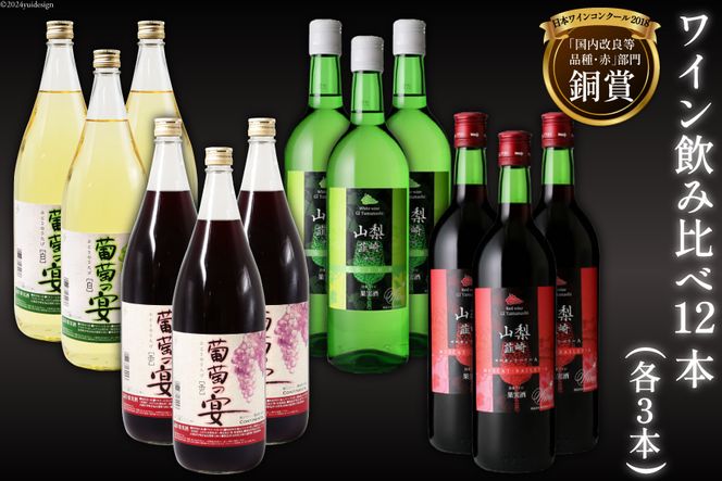 ワイン飲み比べ12本セット [サン.フーズ 山梨県 韮崎市 20741856] 