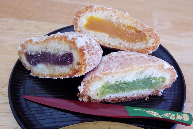 老舗銘菓 3色 あげまんじゅう 小豆・ずんだ・かぼちゃ餡 計12個 / おかしの越後屋 / 宮城県 加美町