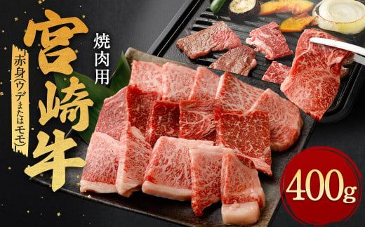 ＜宮崎牛 赤身 焼肉 400g＞翌月末迄に順次出荷【c1186_ya】