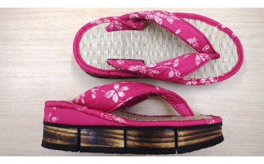 呉服屋さんの七島イ焼桐下駄（巾広タイプ）_29015C