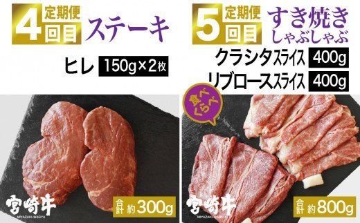 宮崎牛食べ比べ贅の極み ９ヶ月コース [G7423]
