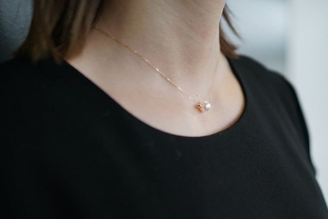 BF190アコヤ真珠　1粒パールチェーンネックレス（9.0mm）