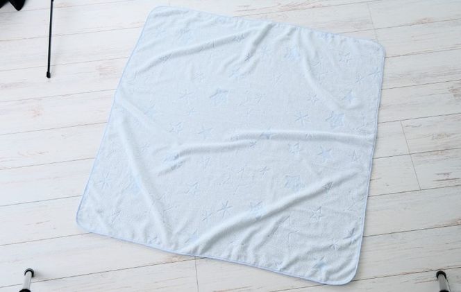 TTT0001 【高島屋選定品】泉州タオル おくるみ１枚（ブルー）【タオル 国産 シンプル 日用品 ベビー】
