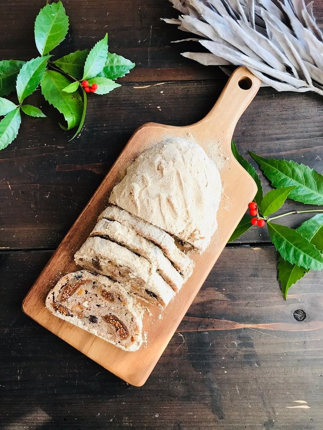 手作り自家製酵母で作ったドライフルーツシュトーレンと全粒粉100％クッキー シュトーレン シュトーレン クッキー 焼き菓子 焼菓子