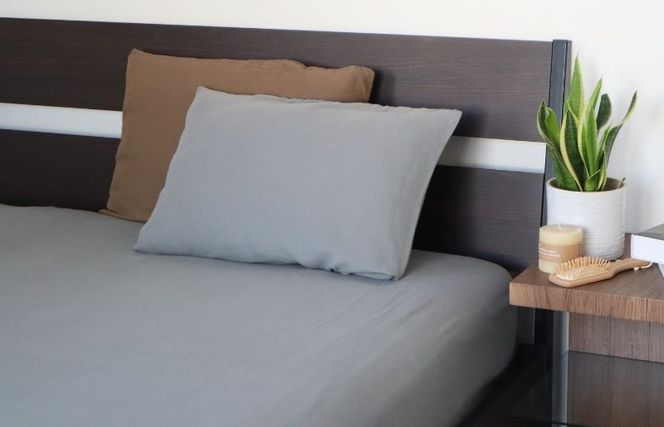 G1996 【tissu de coton/ダブルガーゼ】泉州南部織 ピローケース 1枚（グレー）