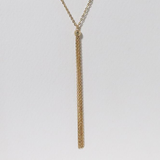 K18　ミラーボールタッセルペンダント BQ-119