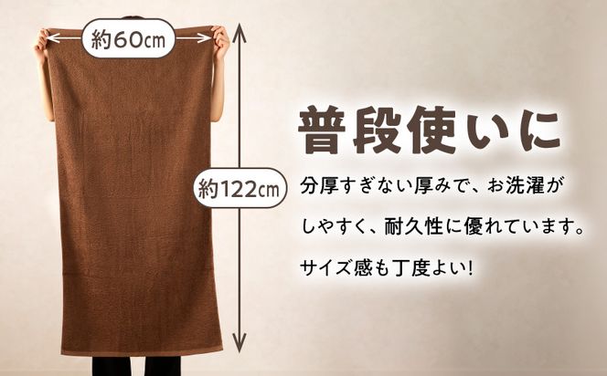 G1537 ナチュレル 泉州バスタオル４枚（ブラウン系）限定セット