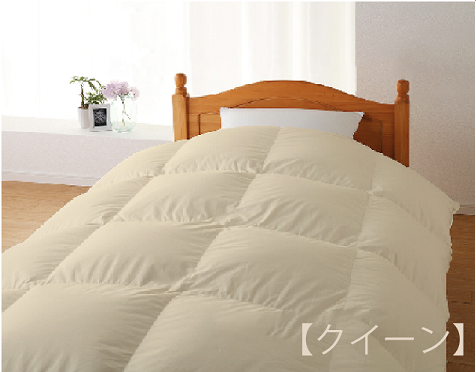 【合掛け布団】羽毛合掛け布団　ハイパーダウン（クイーン：220㎝×210㎝）ポーランド産ホワイトマザーグースダウン95％　BZ-13