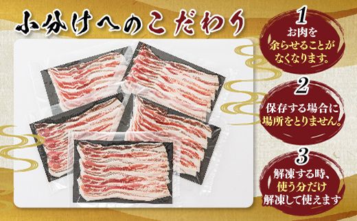 121-1923-17 豚肉 バラ スライス 小分け 国産 北海道産 200g×5パック（計1kg）エスフーズ 人気 ブランド ゆめの大地 豚バラ 精肉 冷凍