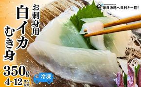 【先行予約】【柔らかくて甘い！お刺身用 白イカむき身 350g（冷凍）】令和7年7月中旬以降順次発送予定 下処理済み 産地直送 鮮度抜群 大人気 ふるさと納税 香美町 香住 送料無料 イカ 74-05