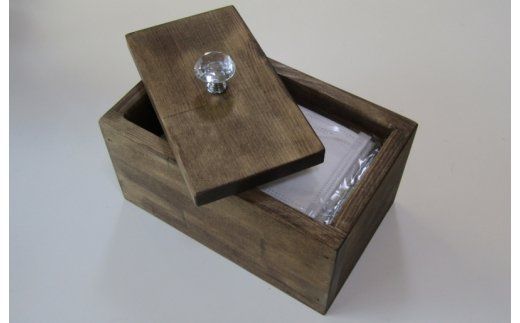 099H2089 手作り木製マスクストッカー「エボニー」クリスタルノブ仕様