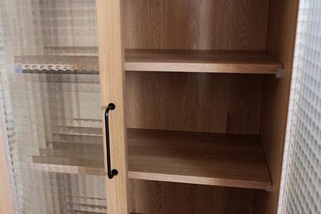 トラクト ガラス扉＋チェスト＋120天板 NA 【食器 キャビネット 家具 国産 組み合わせ 収納家具 完成品】(H060642)