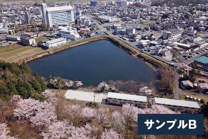 ドローン空撮による京都府亀岡市の風景写真【A4サイズ 額付き】《空撮 風景 思い出 プレゼント 故郷 田舎》◇