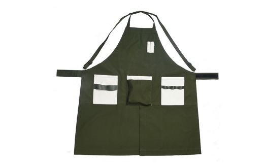 D35-10 「㐂.」KITEN キャンパーズエプロン【オリーブ×アイボリー】