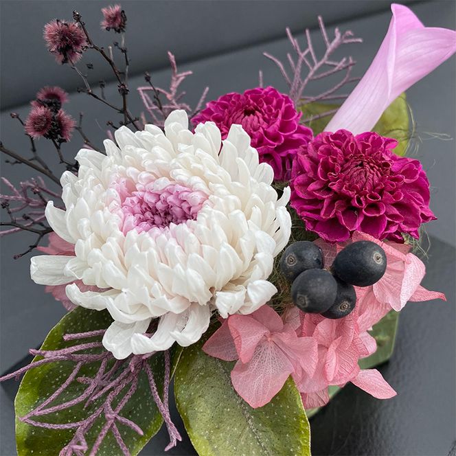 AJ215-1 プリザーブドフラワー【紫乃】　　春日部市 シュガーパイン