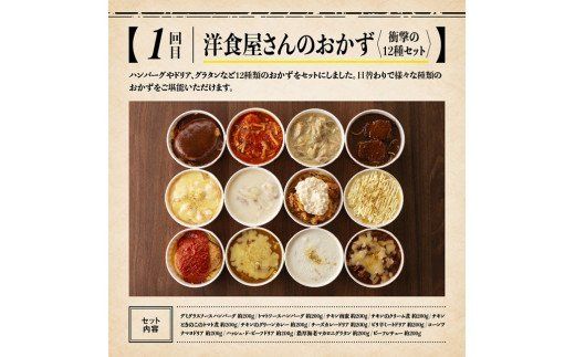 加工食品 【6ヶ月定期便】まちの洋食屋さんのおかずセット 【 惣菜 お弁当惣菜 おかず おうちごはん おうち時間 惣菜 】☆ [C01210t6]