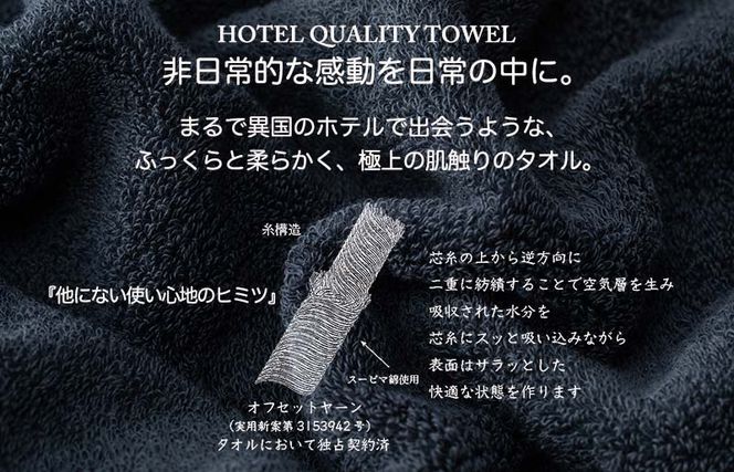 G494 Landwell Hotel バスタオル 1枚 ネイビー ギフト 贈り物