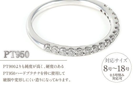 PT　0.3ct　ハーフエタ　Ring　R3691DI-P2　プラチナ　ダイヤリング 188-005