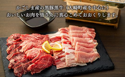 鹿児島黒豚・黒牛焼肉セット【H602】