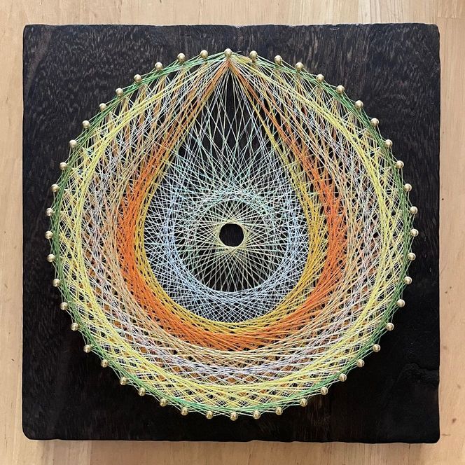 糸掛曼荼羅りん「市杵島姫命～イチキシマヒメ」【糸掛人 MOKO】_HA0801