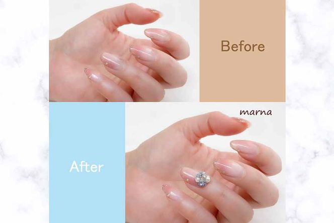 ネイル アクセサリー タペタム アクアブルー 1個＋専用シール30枚 チップ シール｜MARNA TAPETUM ACCESSORY 大阪府 守口市 [2099]