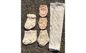 くちゅした・ソックチュ俺に任せろ5足セット女児7-9cm(新生児用) (広陵町)